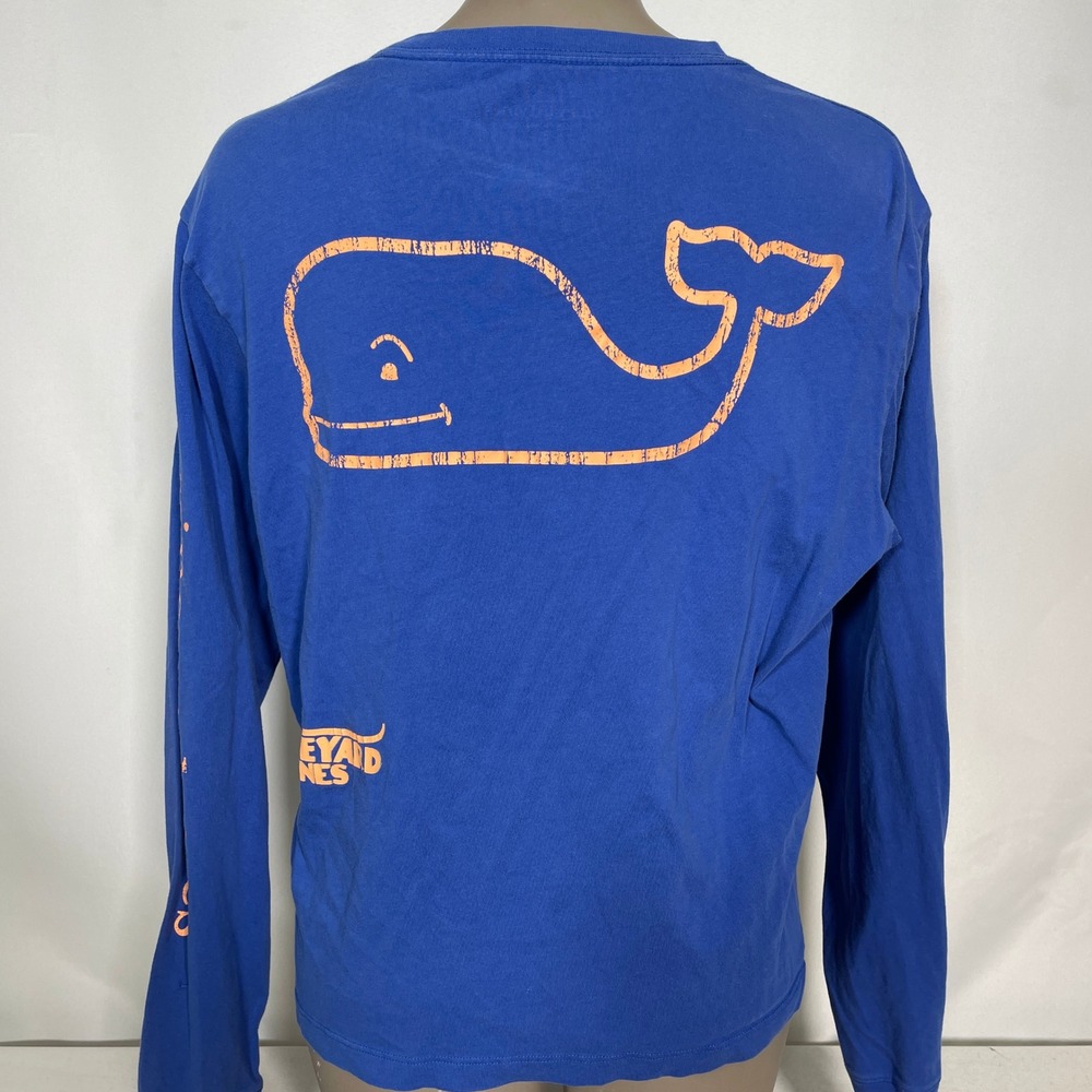 Vineyard Vines Blue Long Sleeve Whale T-Shirt Women's SMALL